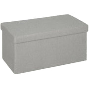 Storage Ottoman Upholstered Bench with Storage and Lid - Light Grey