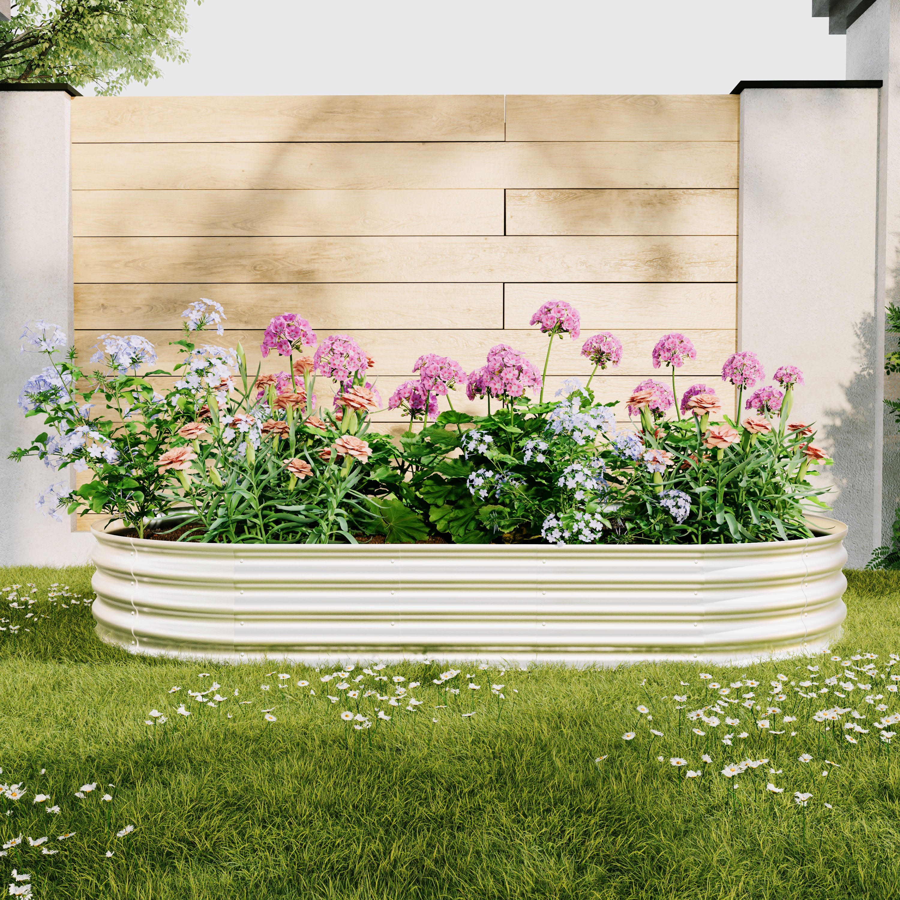Raised Bed Metal Galvanized Elevated Garden Kit, 8x4x1ft, 1pc