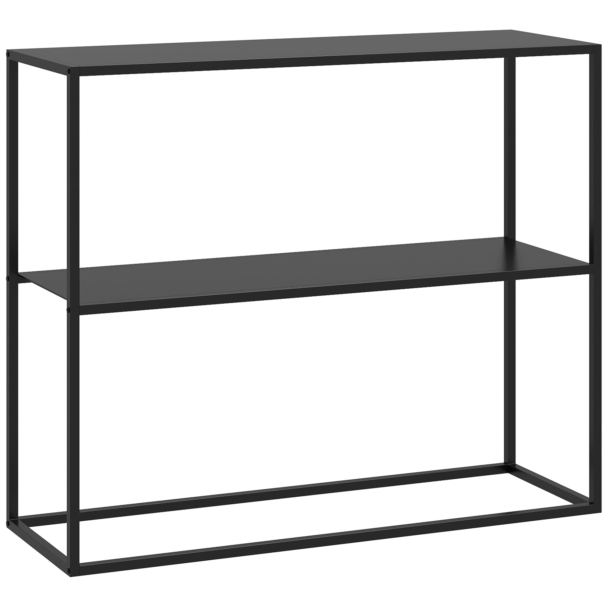 Console Table, 2 Levels, Anti-Tip Device, Steel