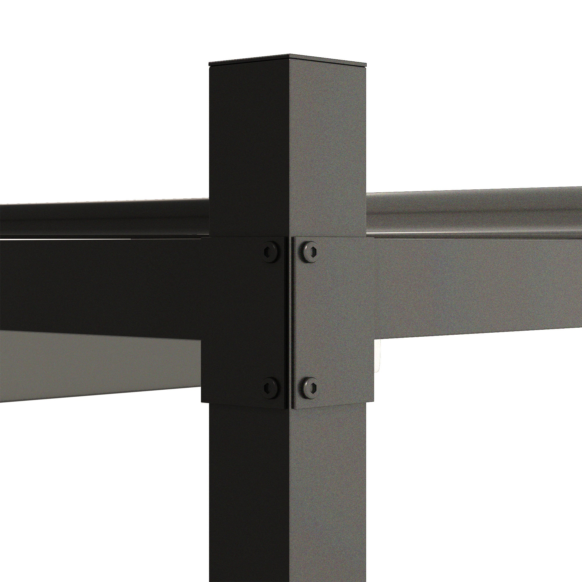 Metal Pergola with Retractable Roof, Magnetic Fixture, Sun Shade Canopy, Grey