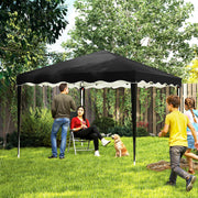 Pop-Up Gazebo 3 x 3cm Adjustable Height Black