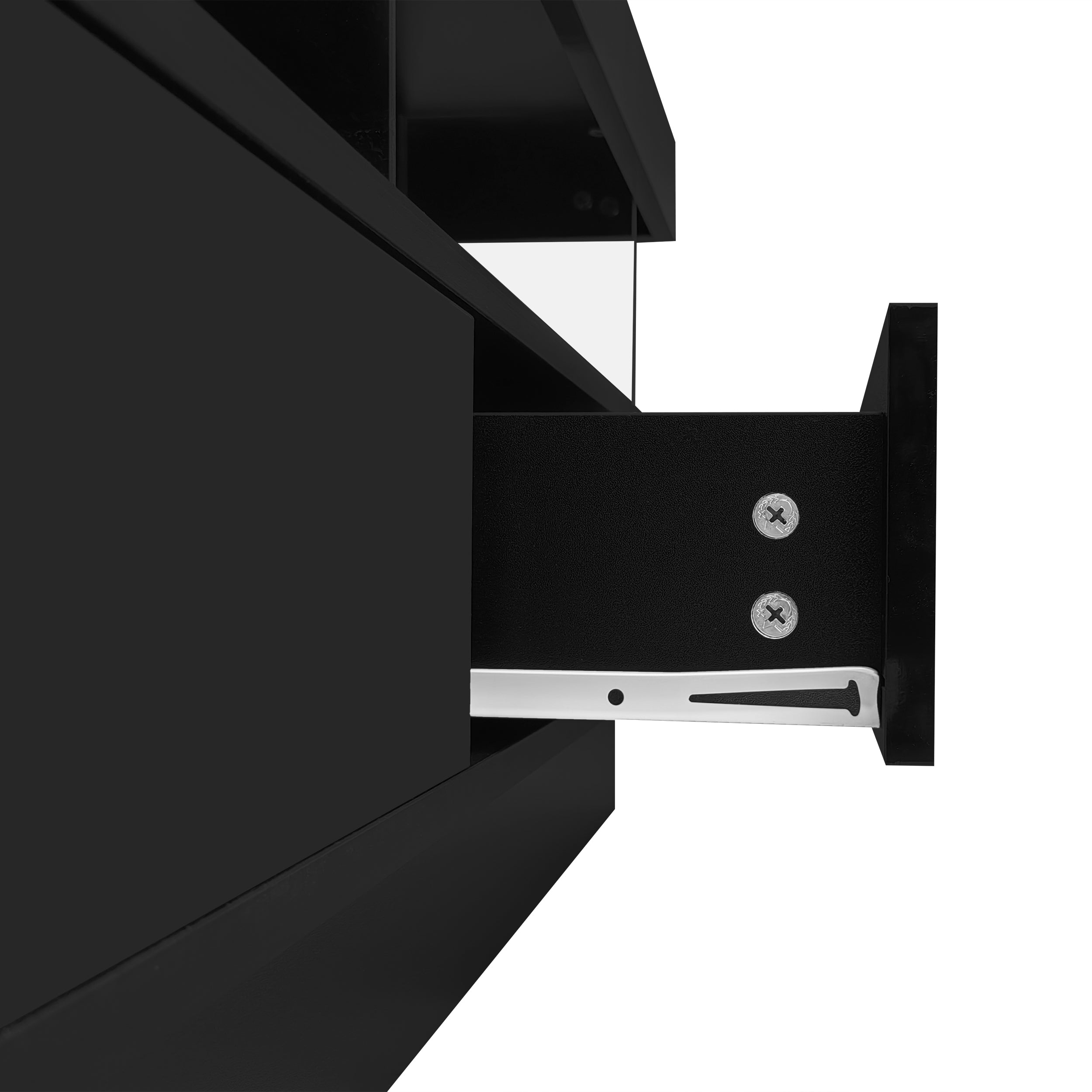 TV Stand, LED Lighting, App Control, Bluetooth Connectivity for 70-inch TVs, Black High Gloss Glass