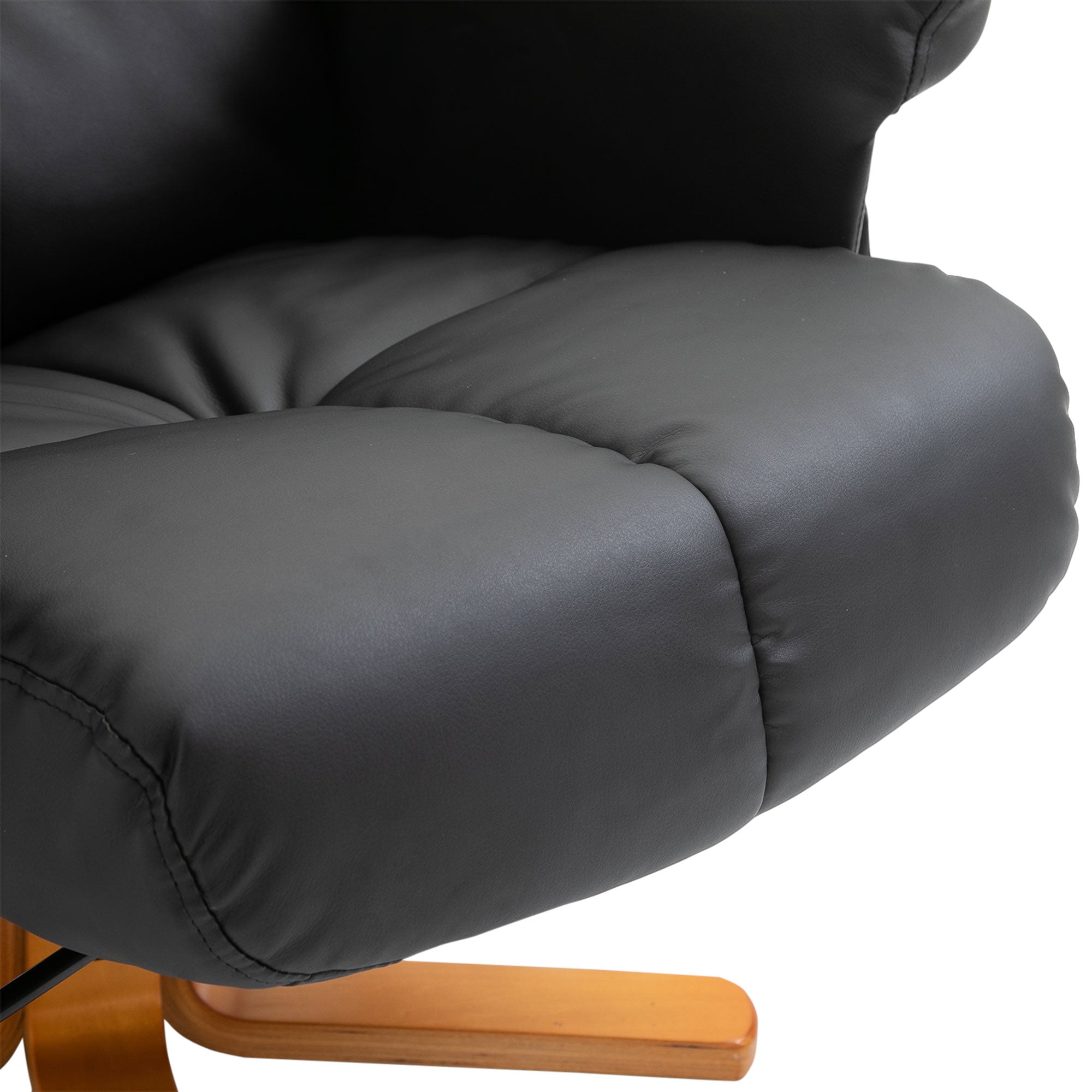 Reclining Massage Chair with Footrest Storage 145° TV Function, Polyester Black