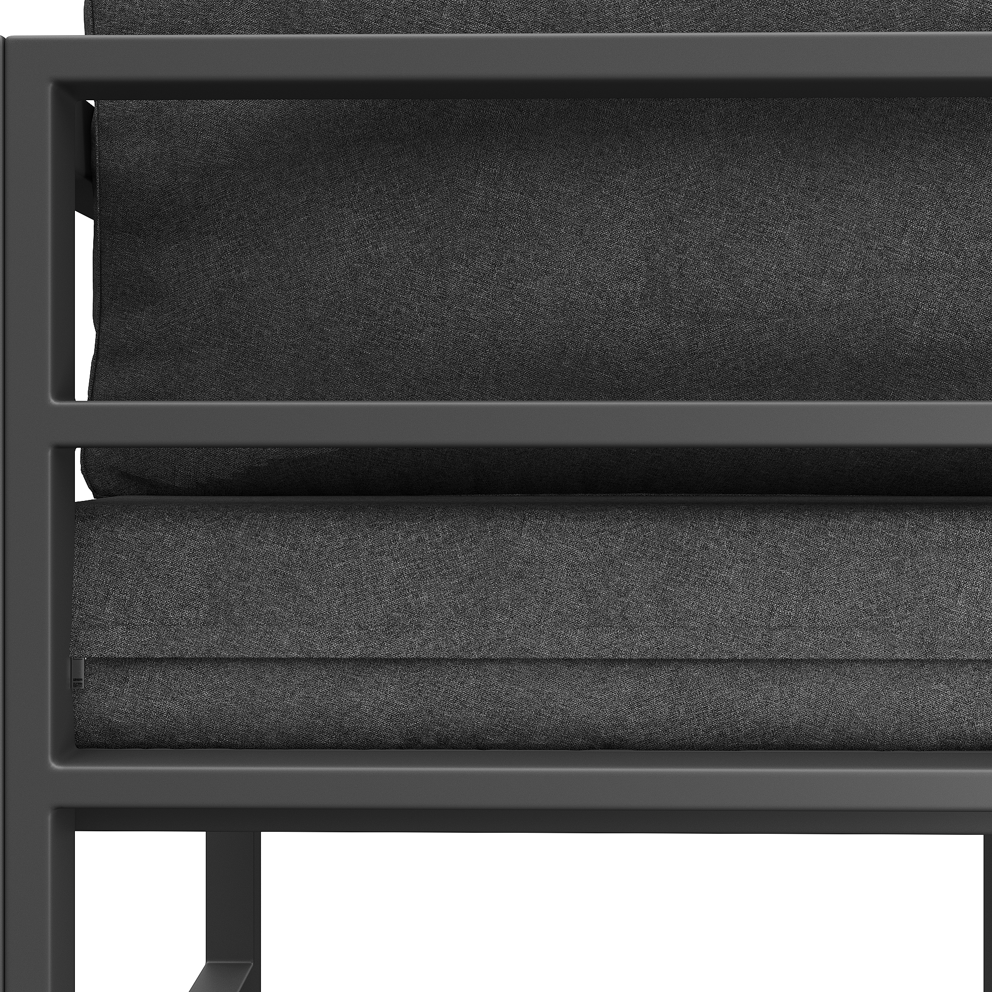 Rope Garden Lounge Set Corner Sofa Adjustable Legs - Grey