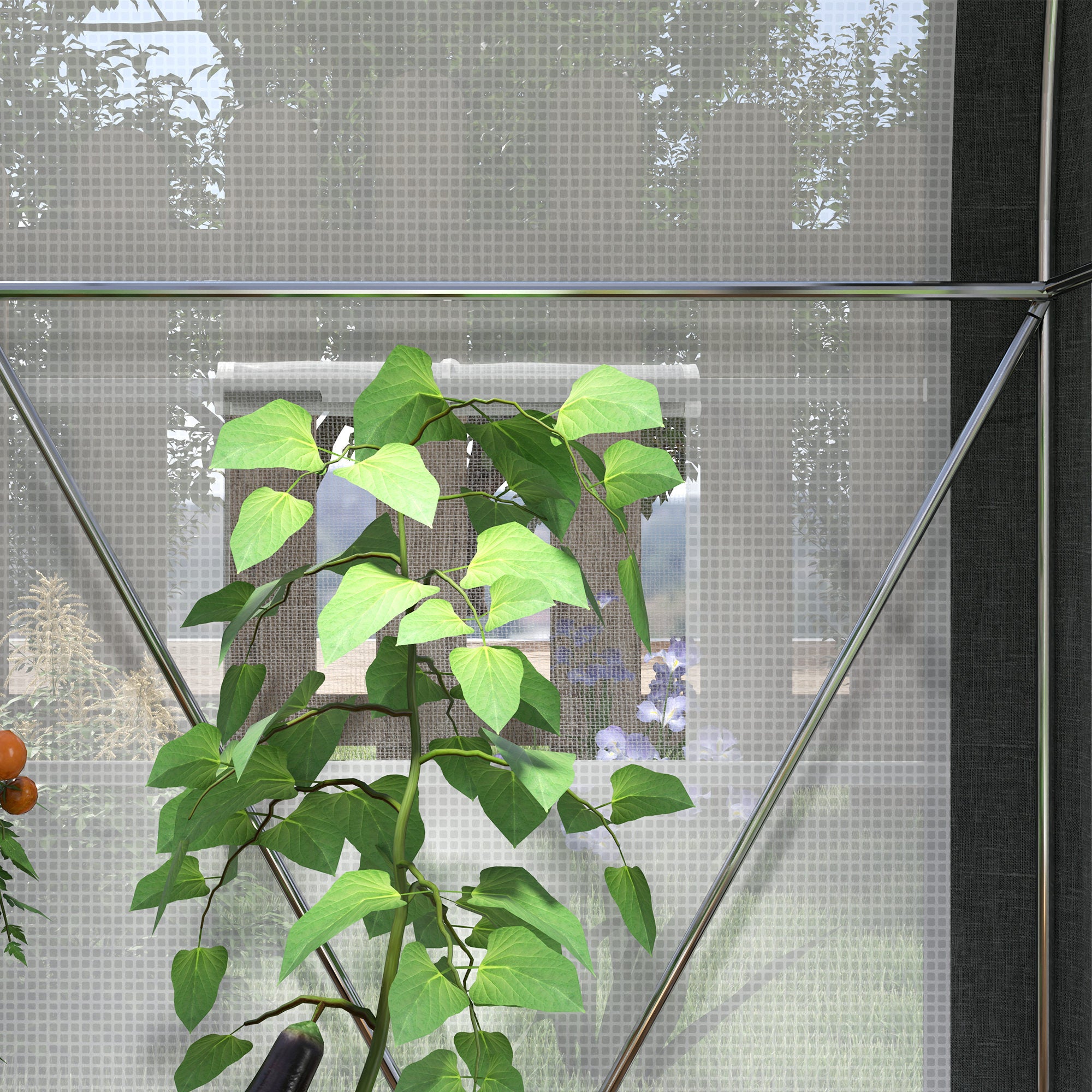 3 x 2m Walk-In Tunnel Greenhouse White