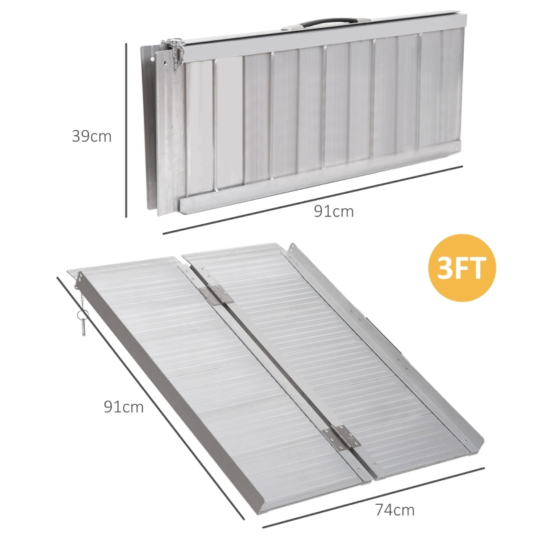 Wheelchair Ramp 3ft Folding Portable Aluminum