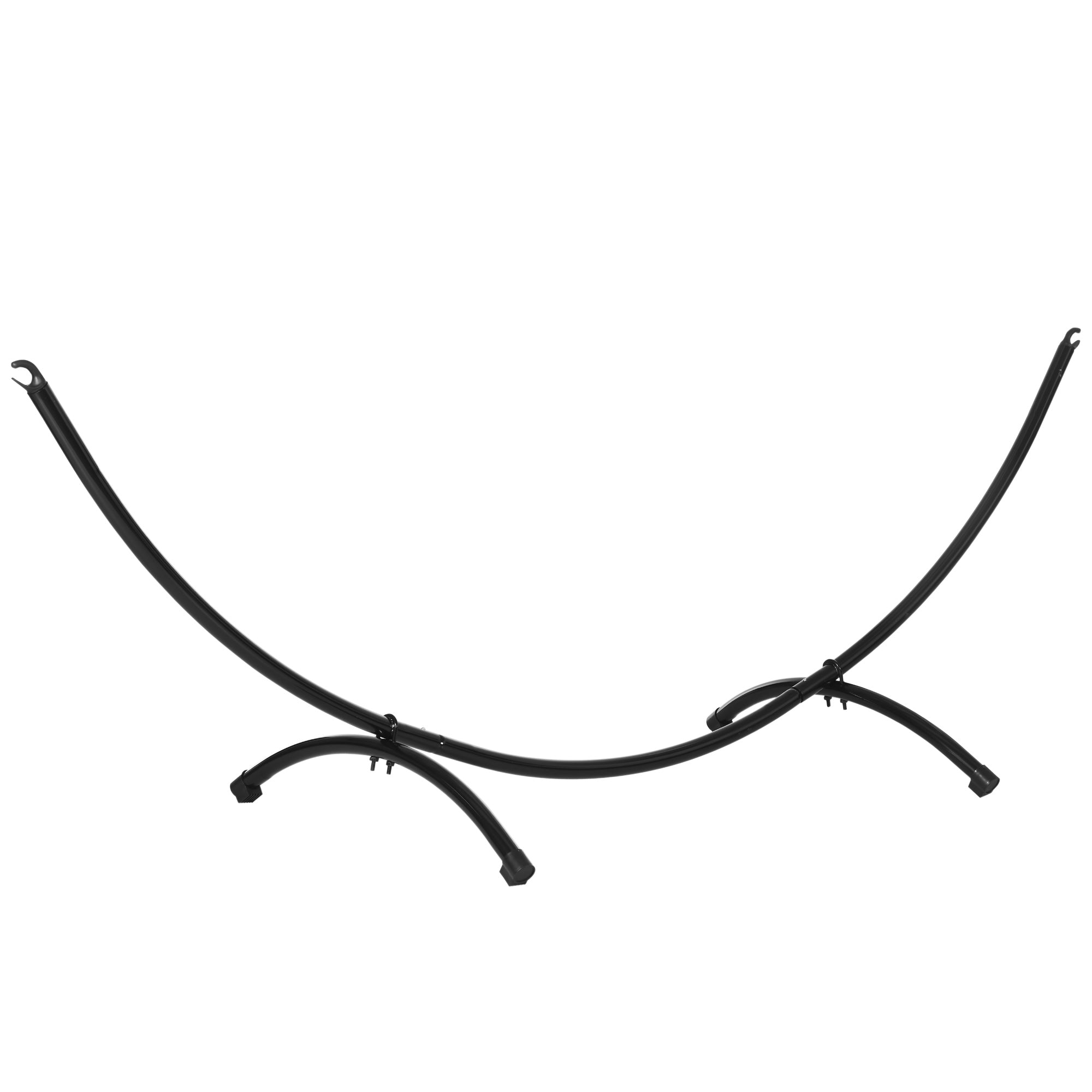Hammock Stand | 3m Sturdy Steel Frame with Pull Rope 300x90x100cm for Garden & Beach | Black