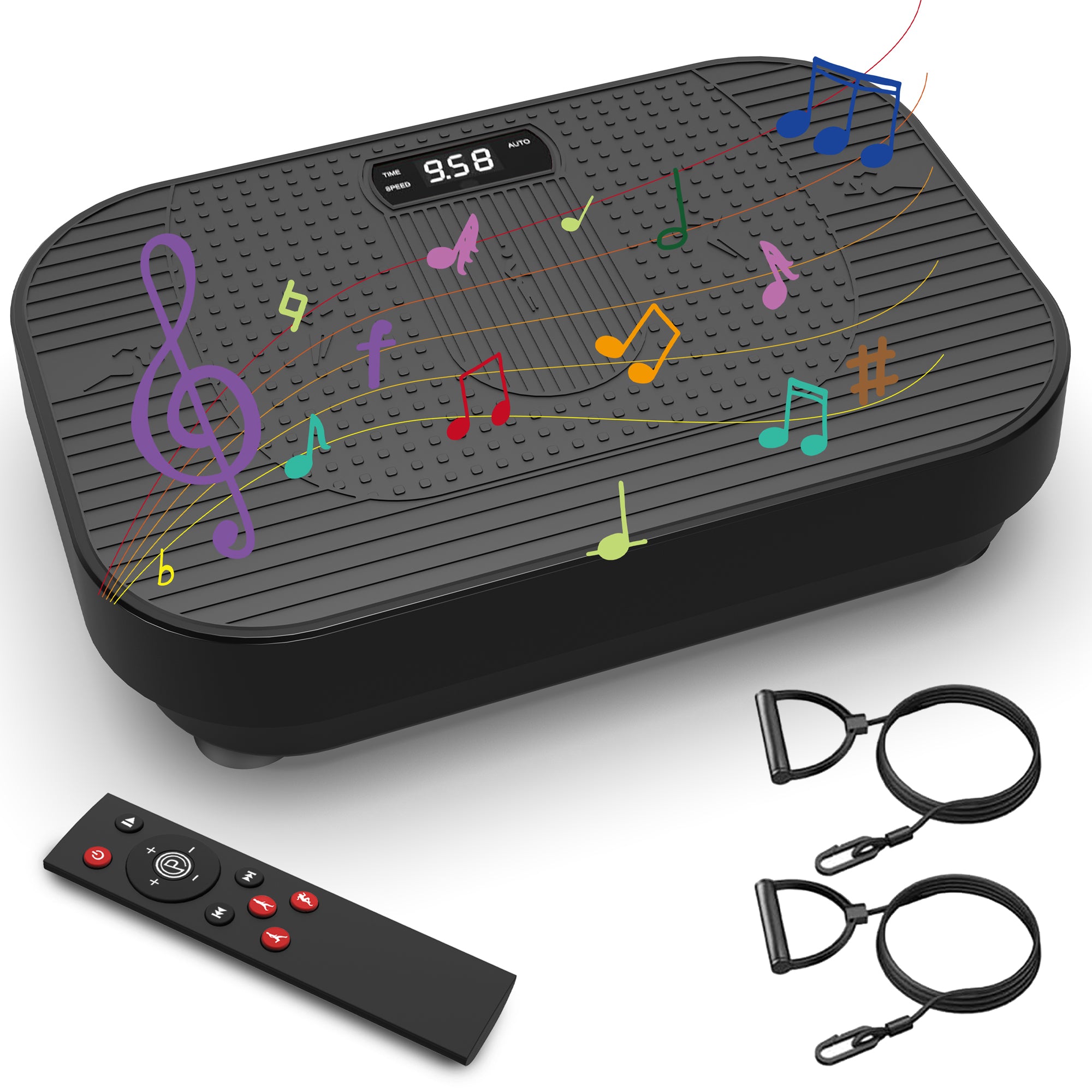 Vibration Plate Full Body Workout Fitness Platform with BT Music, Home Gym Device