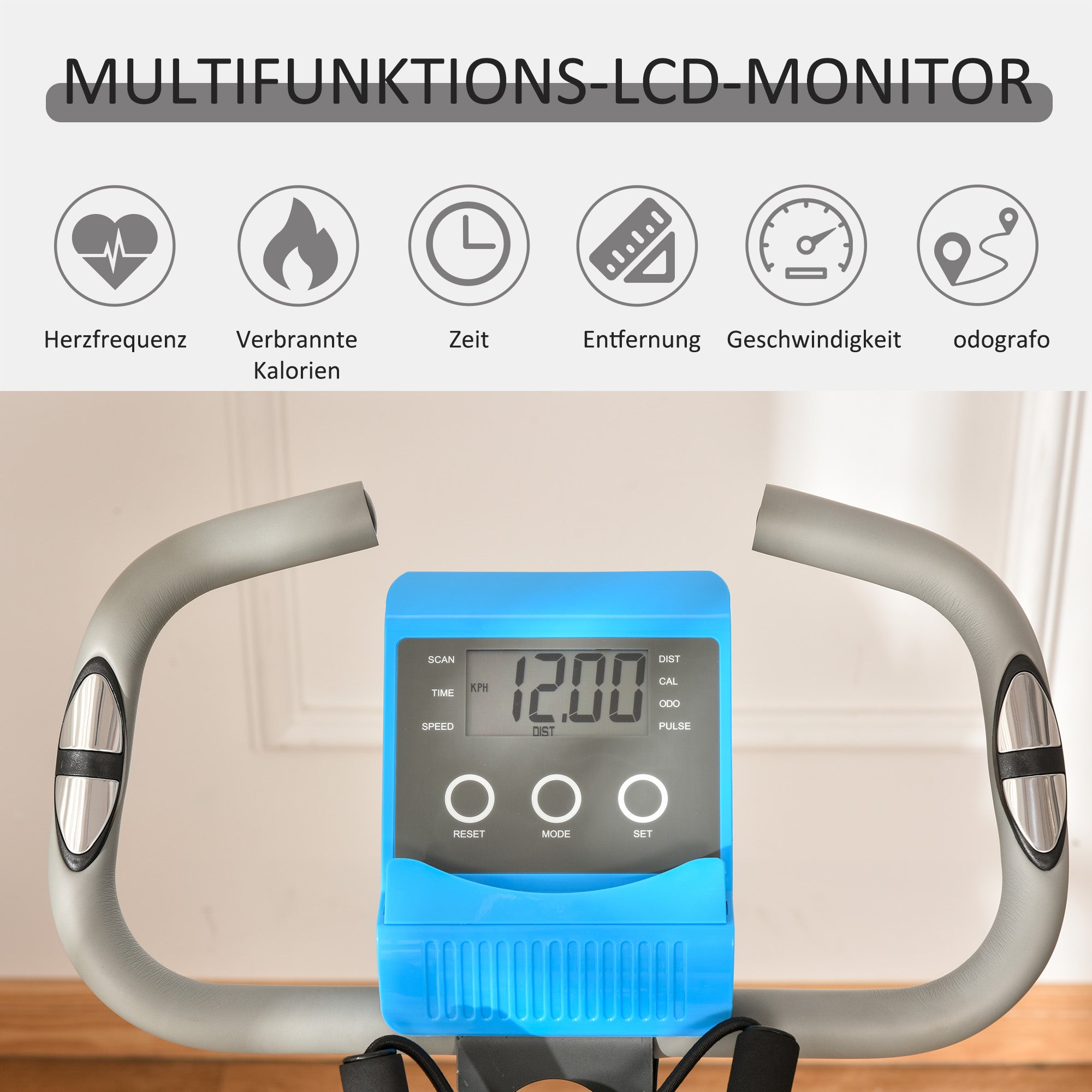 X-Bike 2-in-1 Foldable Exercise Bike, 8-Level Magnetic Resistance, Gray