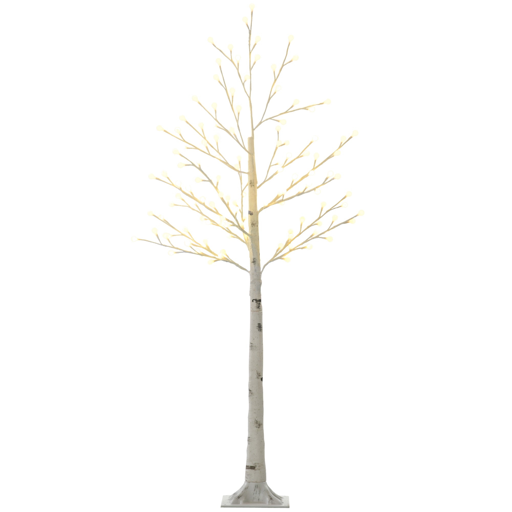 Birch Tree Light, 150cm 120 LED 3 Brightness Levels, Artificial Warm White