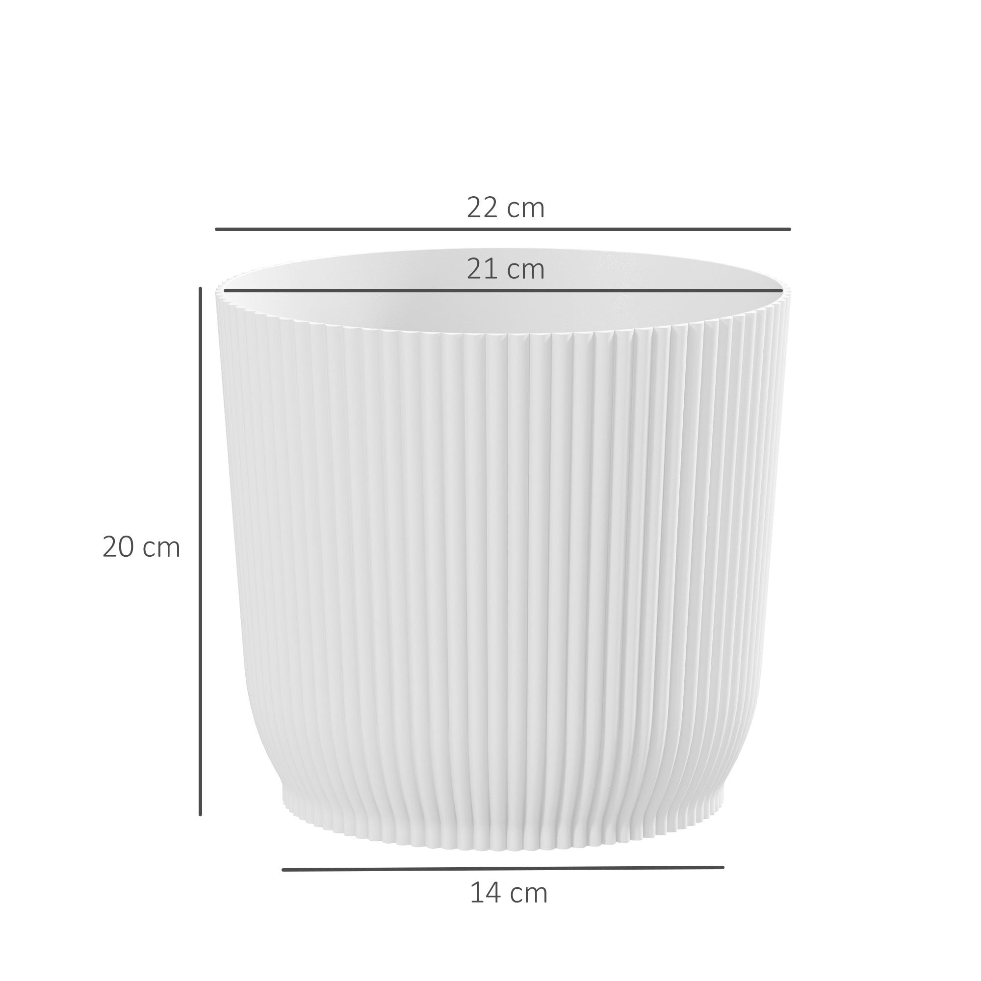 Planters Set of Two Ф22cm White