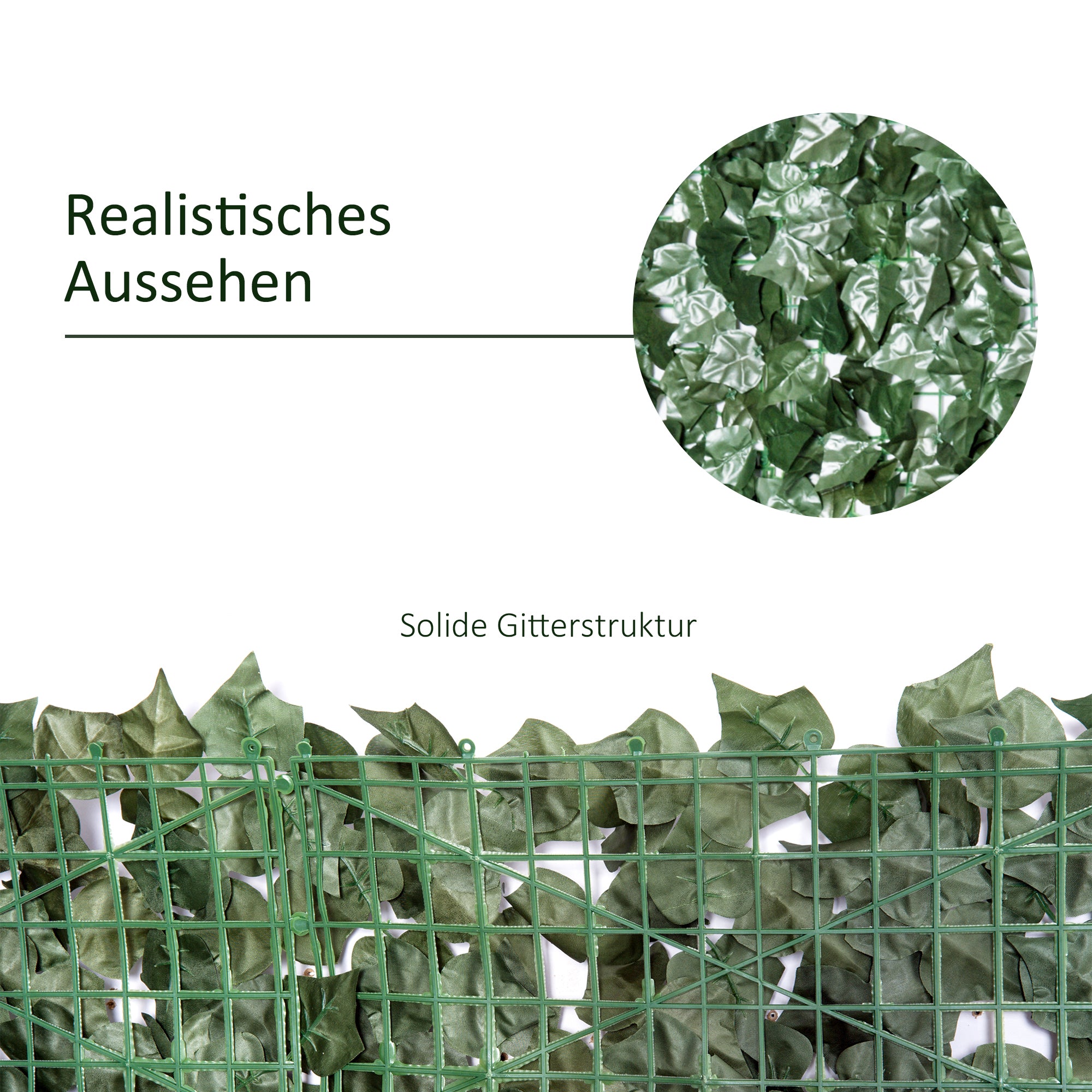 Artificial Hedge Privacy Screen 300 x 150 cm Dark Green