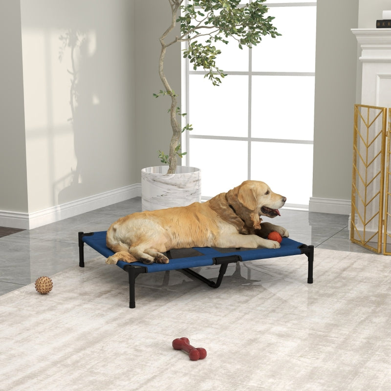 Dog Bed Outdoor Cat Bed, Metal & Oxford Fabric, Blue