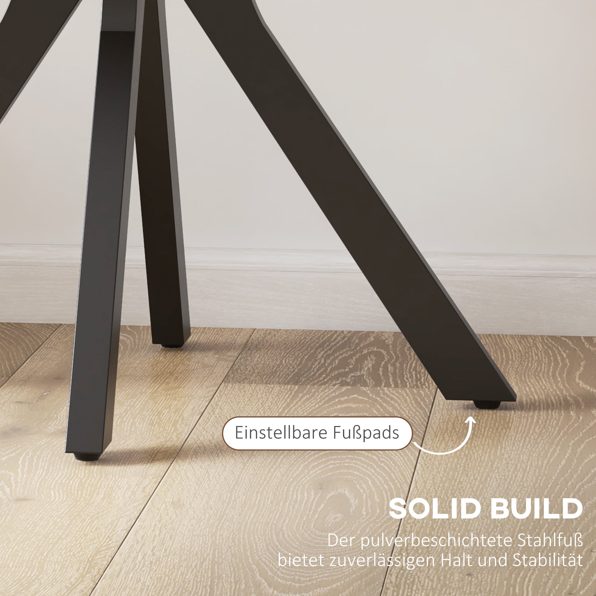 Dining Table Round 2-Person Bar Table, Spider Steel Frame, Rustic Brown