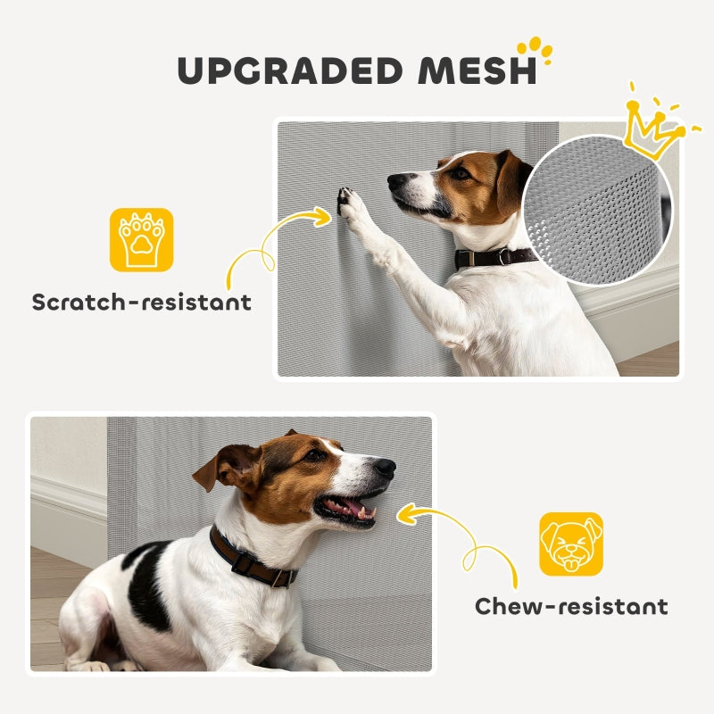 Retractable Stair Gate, Extends Up to 140 cm Wide, Grey