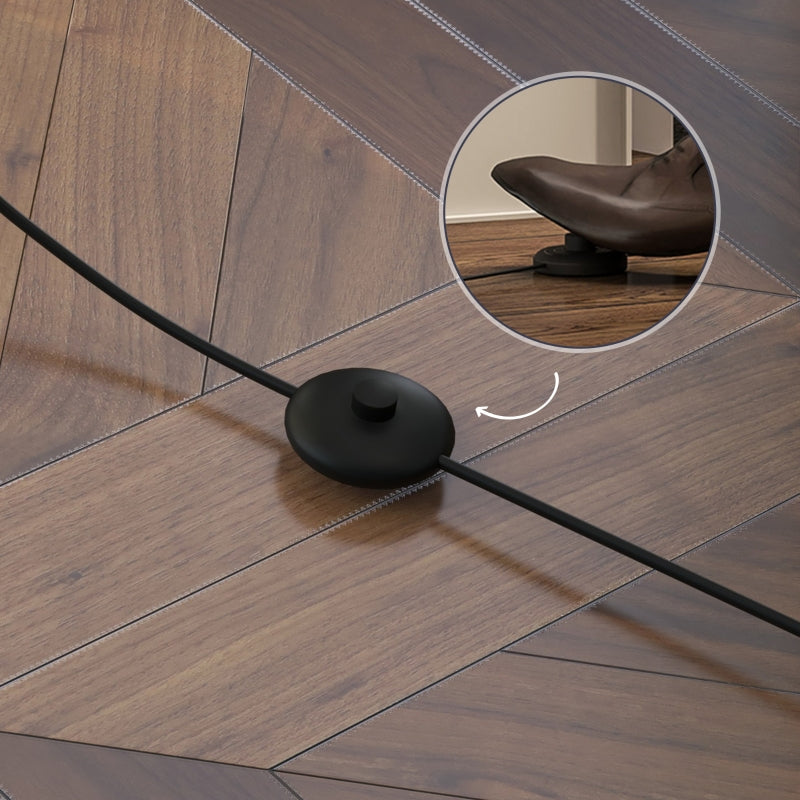 Floor Lamp with Shelves, 26x26x160cm, Wood