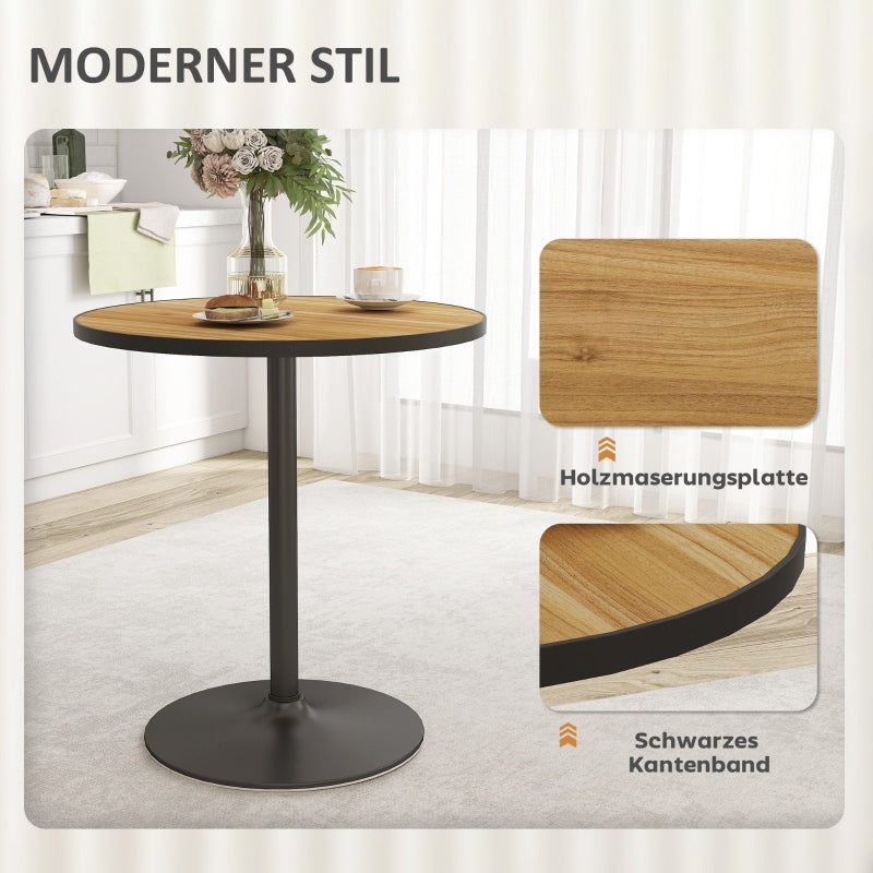 Dining Table, Round Modern Ø70 cm 4-Person, Oak