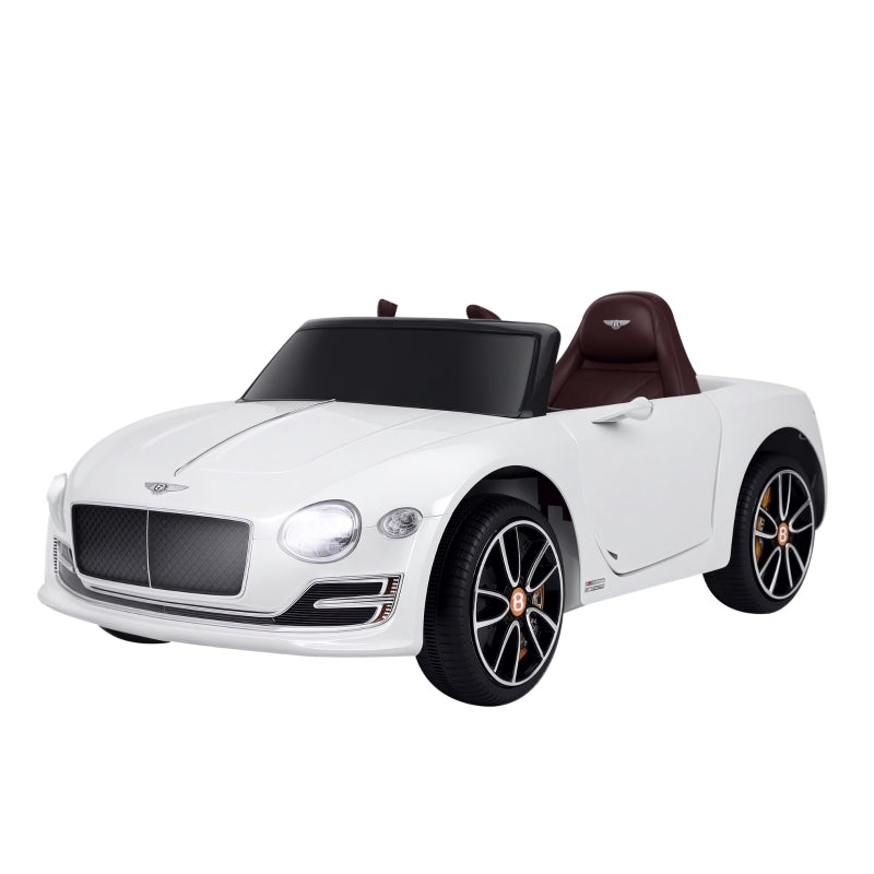 Bentley GT Licensed Electric Ride-On Car with Remote Control and 2 x 390 Motors, White