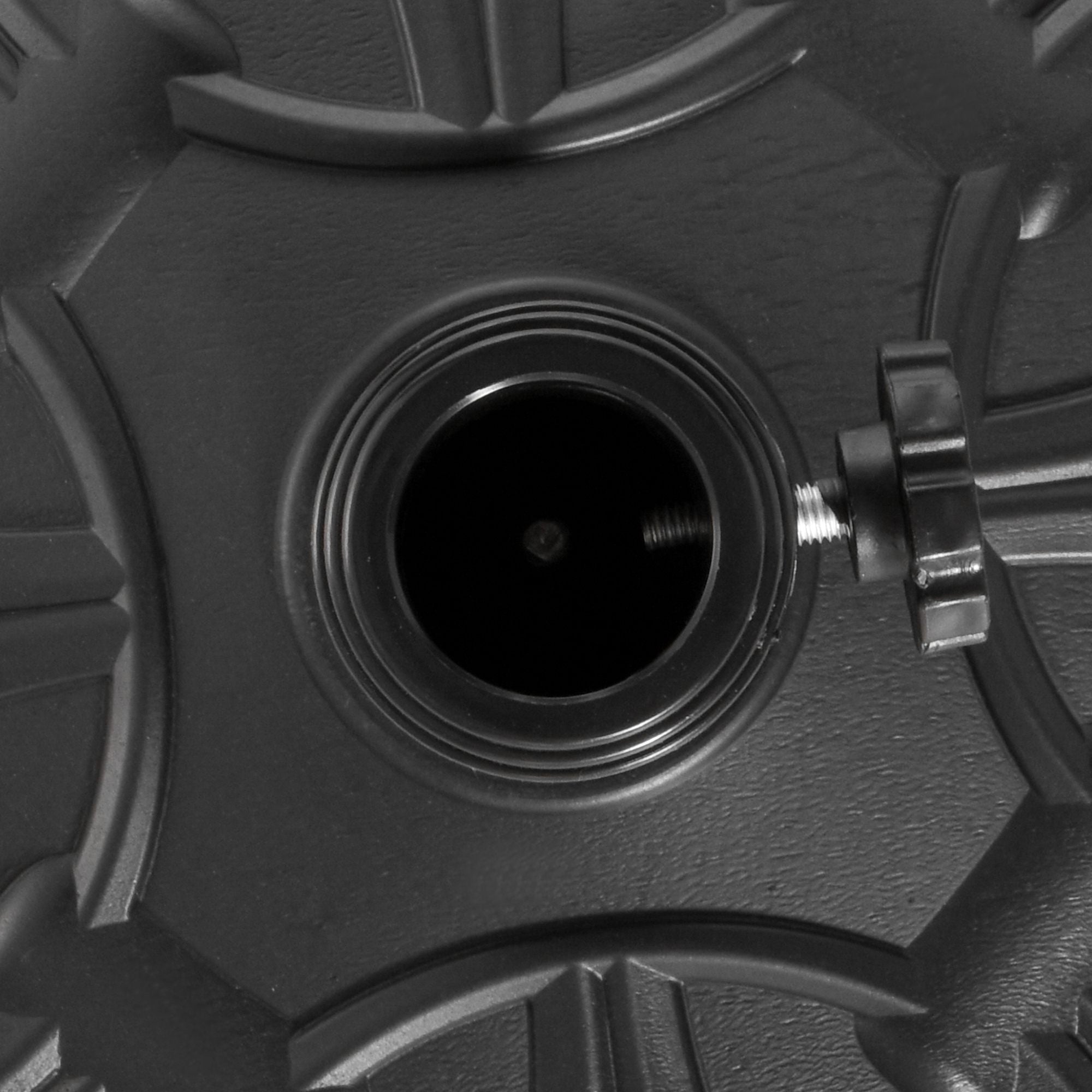 Parasol Base Ø48x34cm Stable Support for Ø35/Ø38/Ø48mm, Antique Black Plastic & Cement