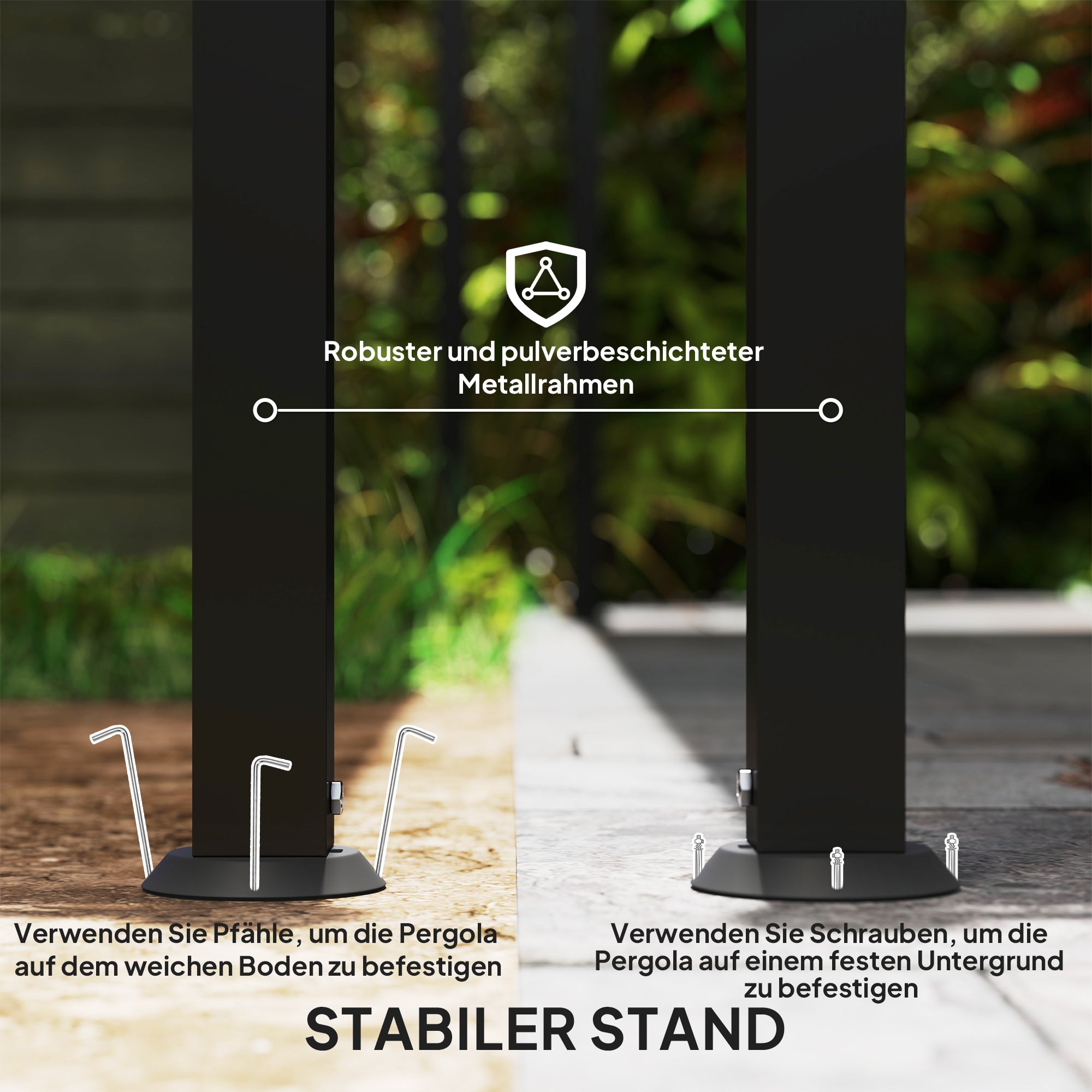 Pergola Pavilion Lean-to Water-Repellent Canopy Freestanding 2.5x3x2.5m Cream White