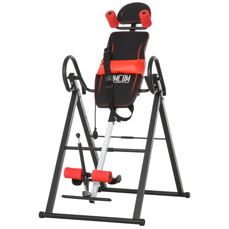 Gravity Inversion Table, Adjustable for Muscle Pain Relief, Red