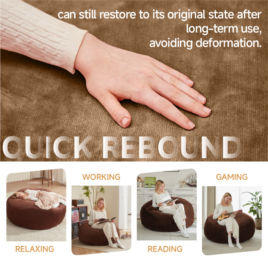 Bean Bag Chair 6FT Sofa Reading Chair for Adults