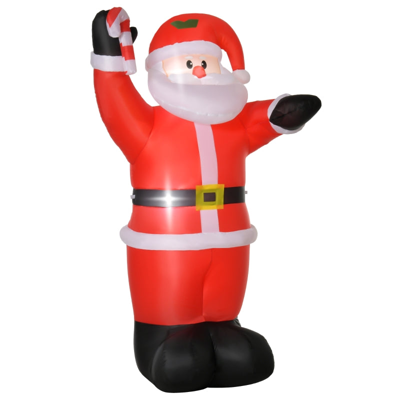 Inflatable Santa Claus 8ft Air Blown Yard Decoration Polyester Cloth