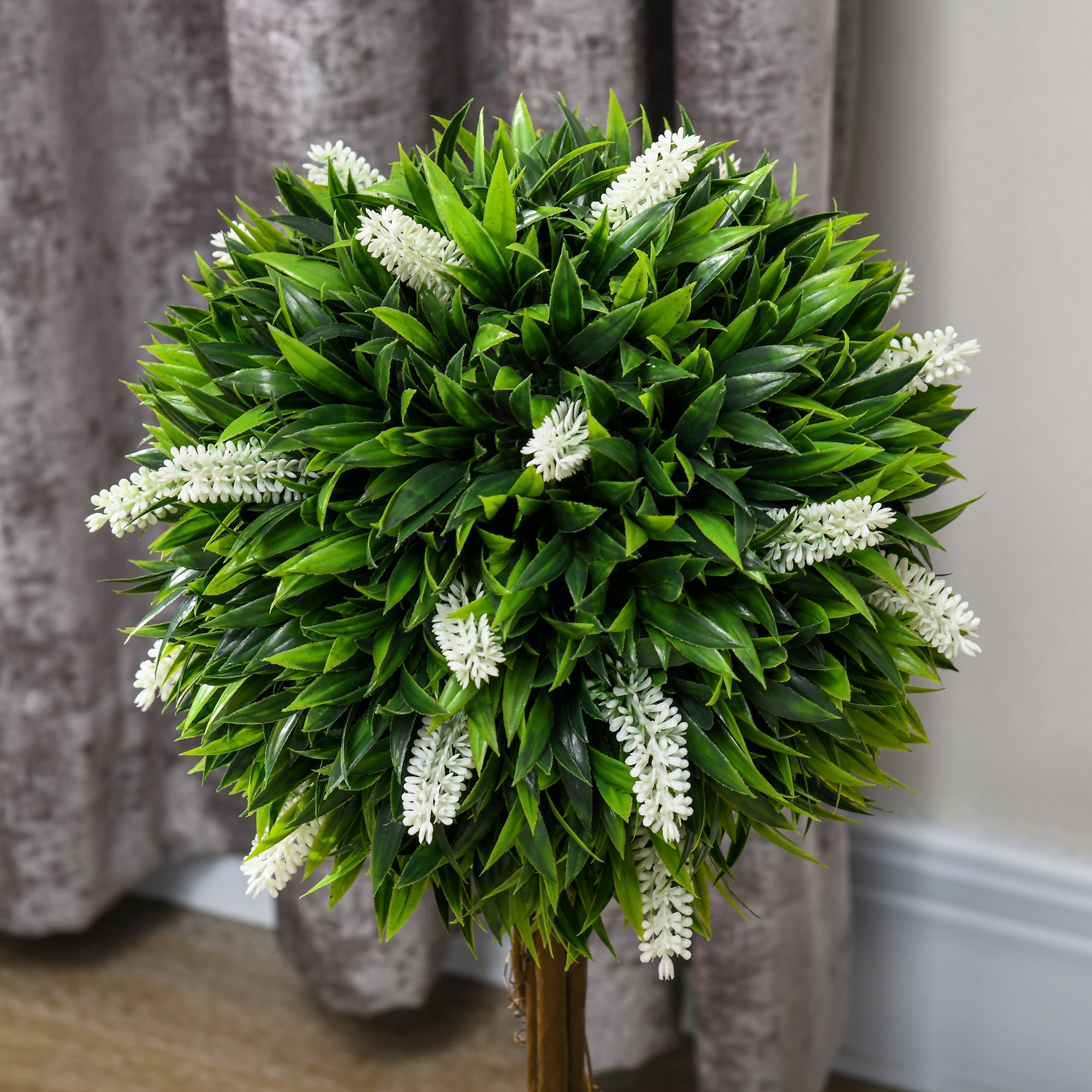 Artificial Lavender Plants, Set of 2, 60 cm, Plastic