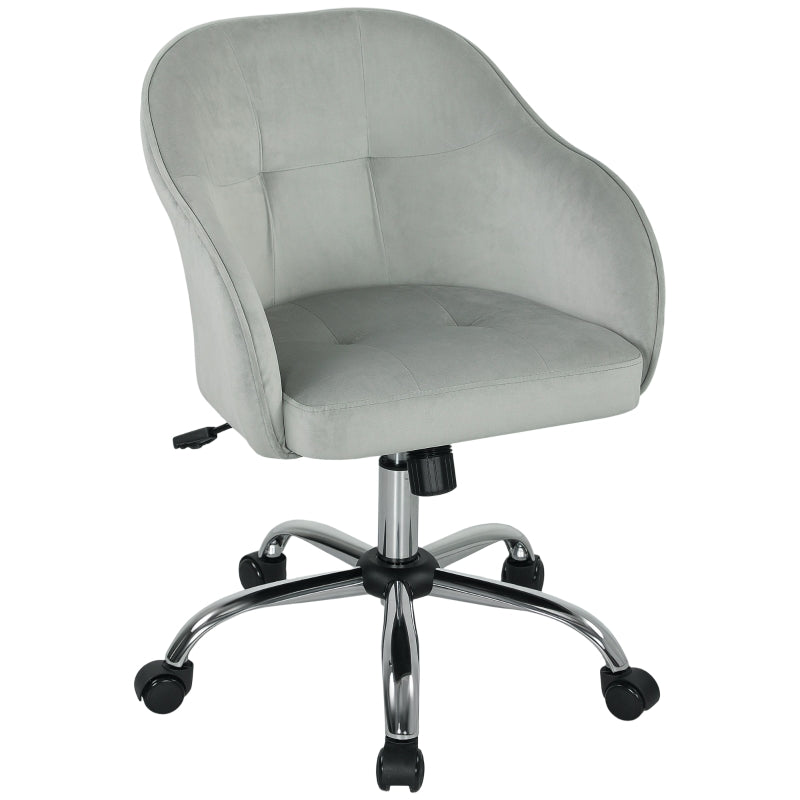 Office Chair 46-56 cm Velvet-feel - Grey