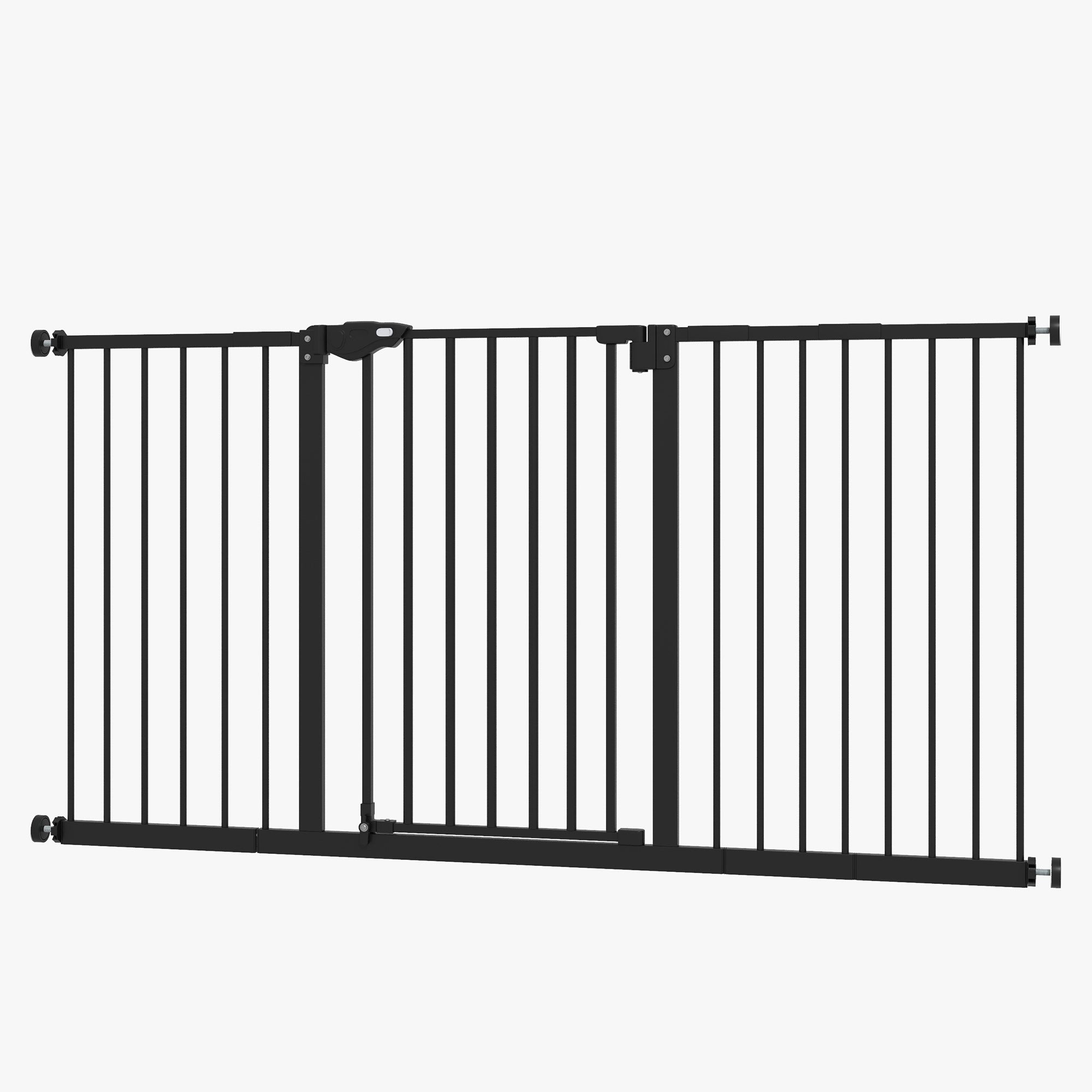 Pet Safety Gate, No Drilling Stair Gate, Metal Plastic, Black