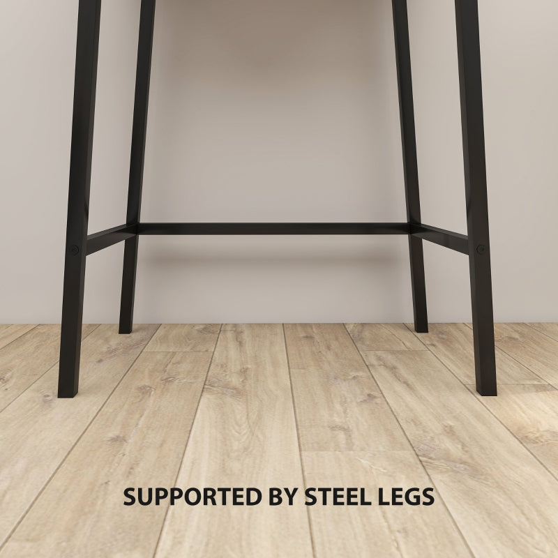 Vanity Desk Flip-Up Mirror 16 Compartments Natural Wood Effect