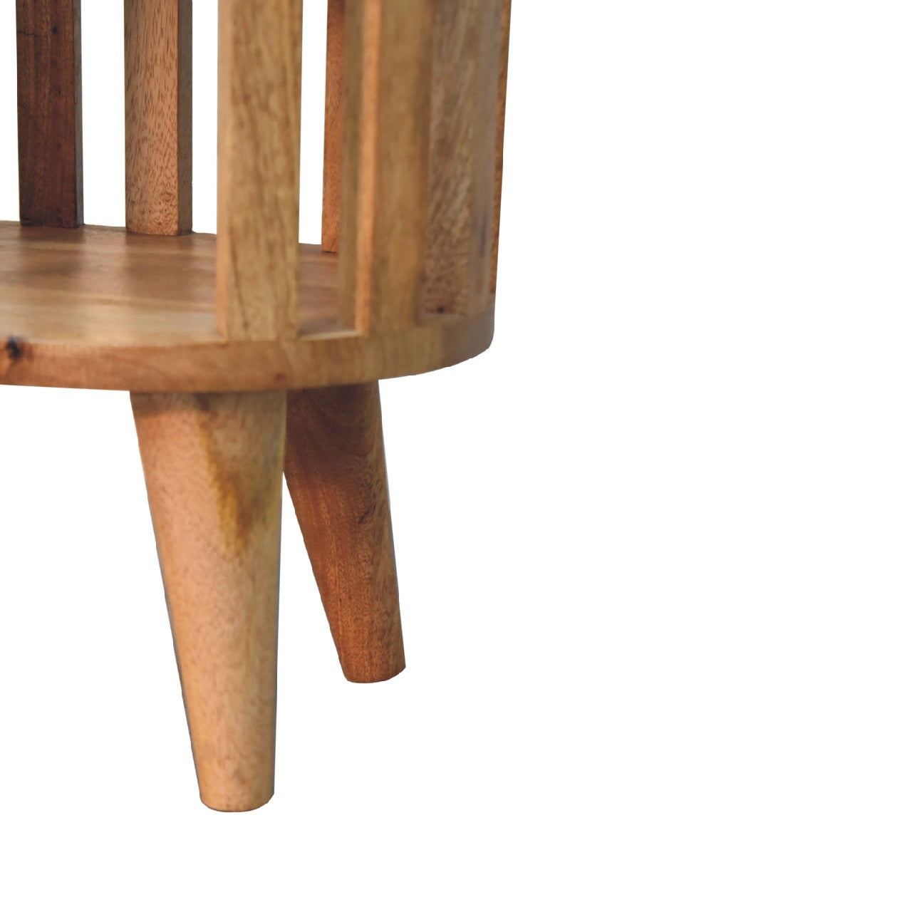 Ariella Double Shelf Bedside, Solid Wood Brown