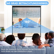 Projector Screen, 152x152cm 85 inch 1:1 HD 4K, for Home Theater Office Presentations
