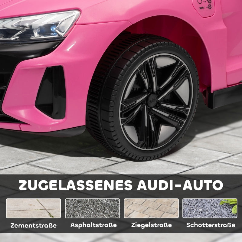 Children's Electric Car 12V with Remote Control, 2 Motors, 4 Suspended Wheels, Pink