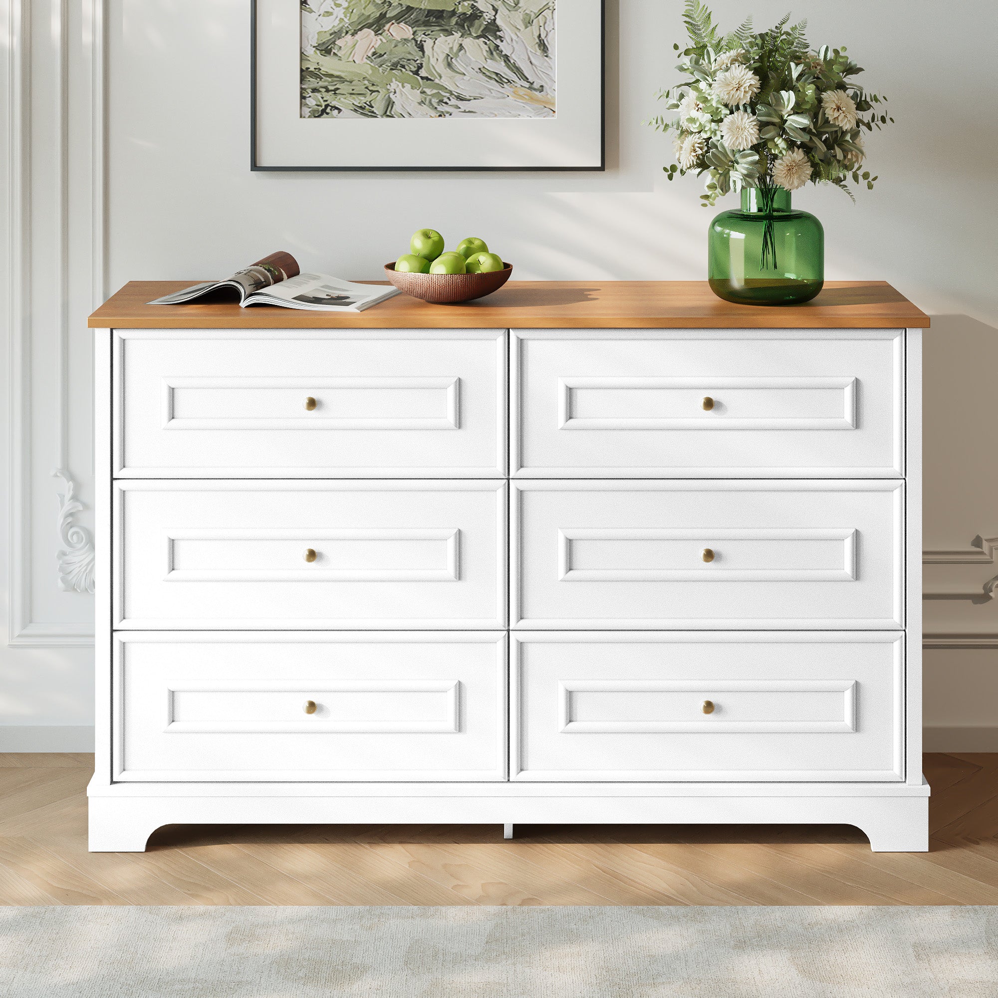Sideboard Modern 6 Drawers Minimalist 120x40x76 cm