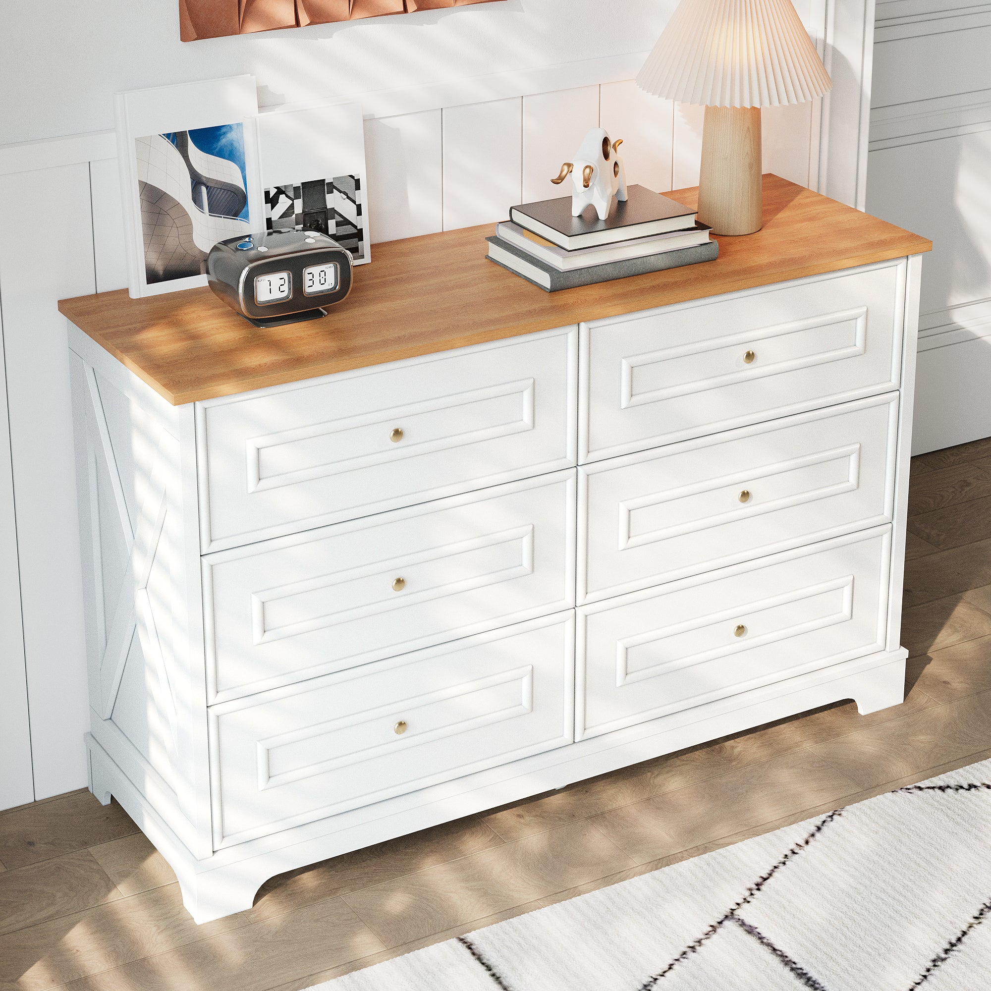 Sideboard Modern 6 Drawers Minimalist 120x40x76 cm