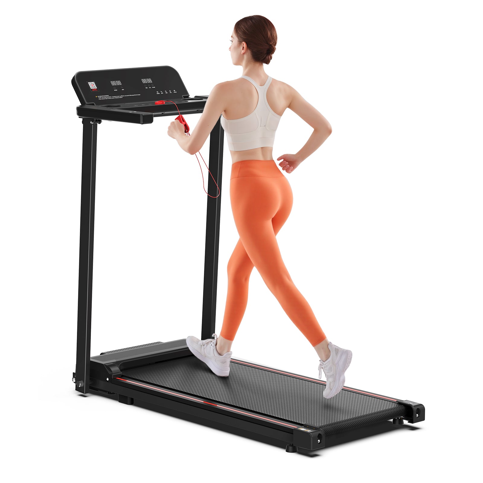 Electric Treadmill, Folding, 12 km/h Max Speed, LED Display, 120 kg Capacity