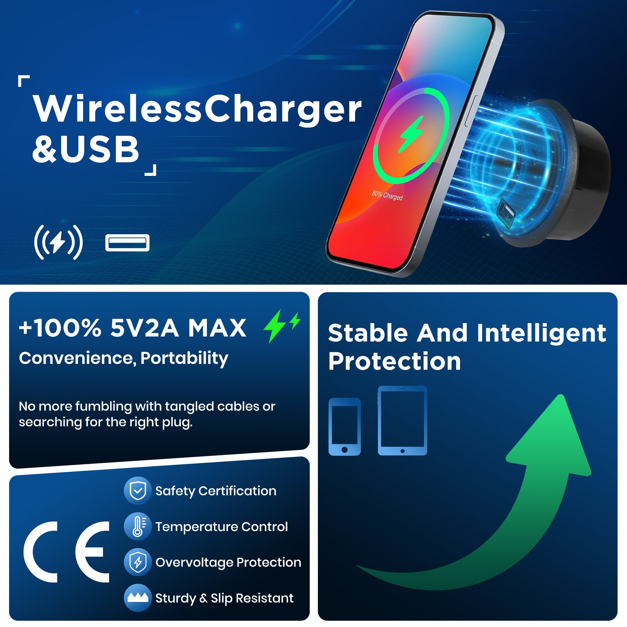 Upholstered Bed 6FT Super King 180x200cm, Wireless Charging USB, Hydraulic Storage, Linen, Grey