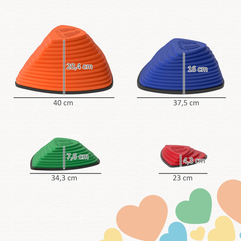 Stepping Stones Set of 9, Stackable Non-Slip for Indoor and Outdoor, Assorted Colors