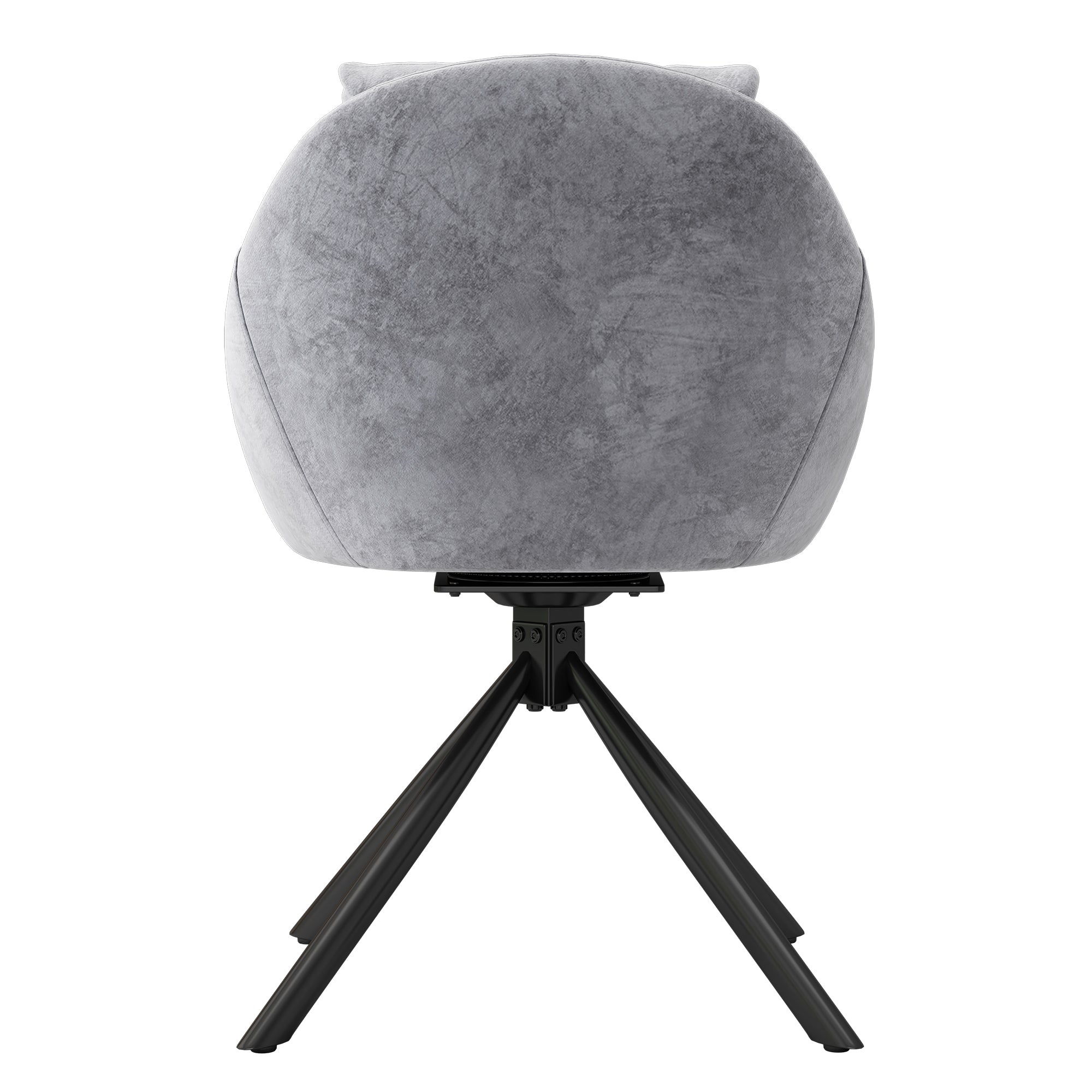 Swivel Dining Chair Set of 6 with Ergonomic Design, Grey Velvet