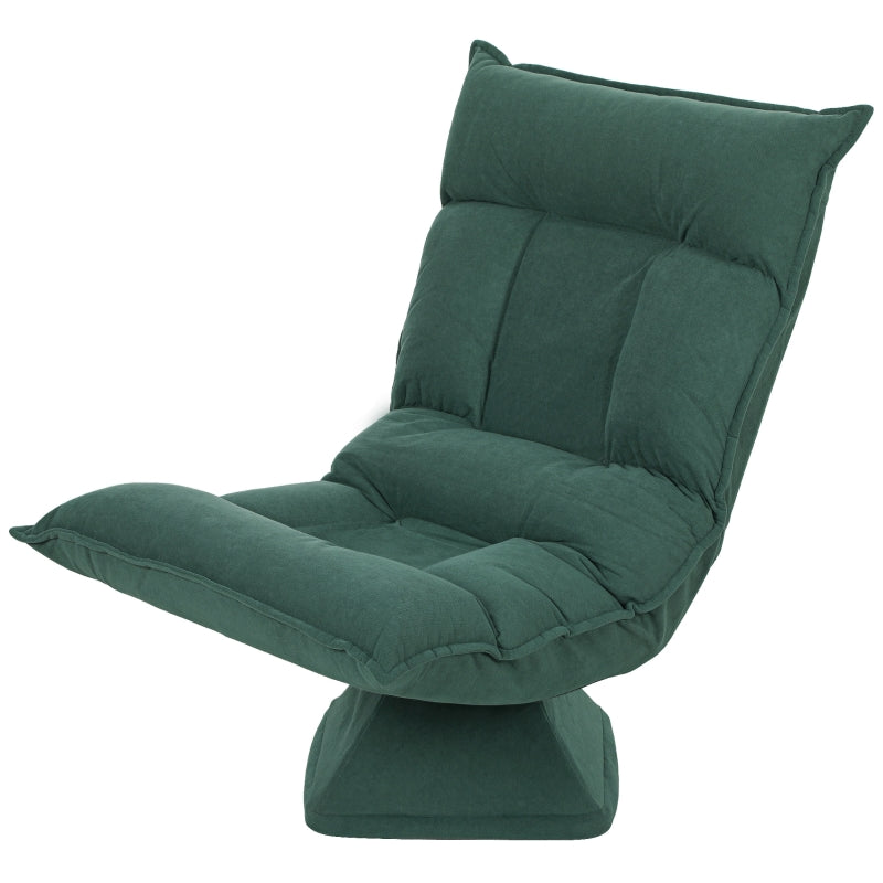Floor Chair, 360° Rotatable, 5-Way Adjustable, Foldable, Green