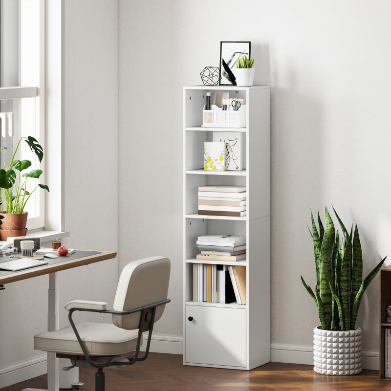 Bookcase 6-Tier 156 cm Tall White