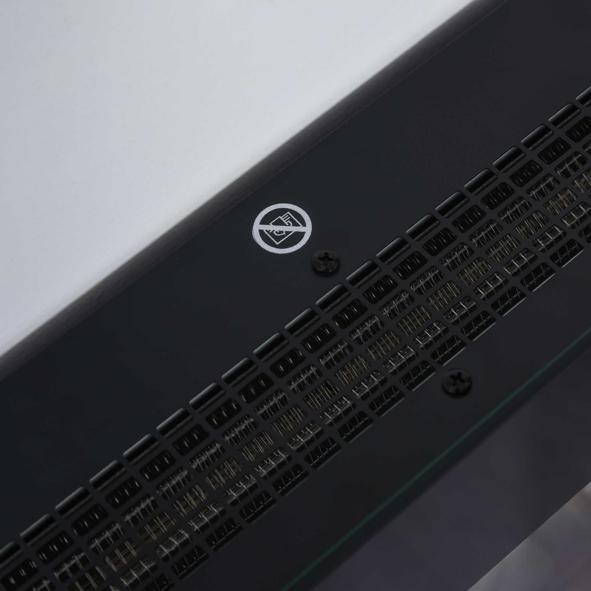 Electric Fireplace, LED Flame Effect 1000/2000W 7 Colors Remote Control Wall-Mounted, Black