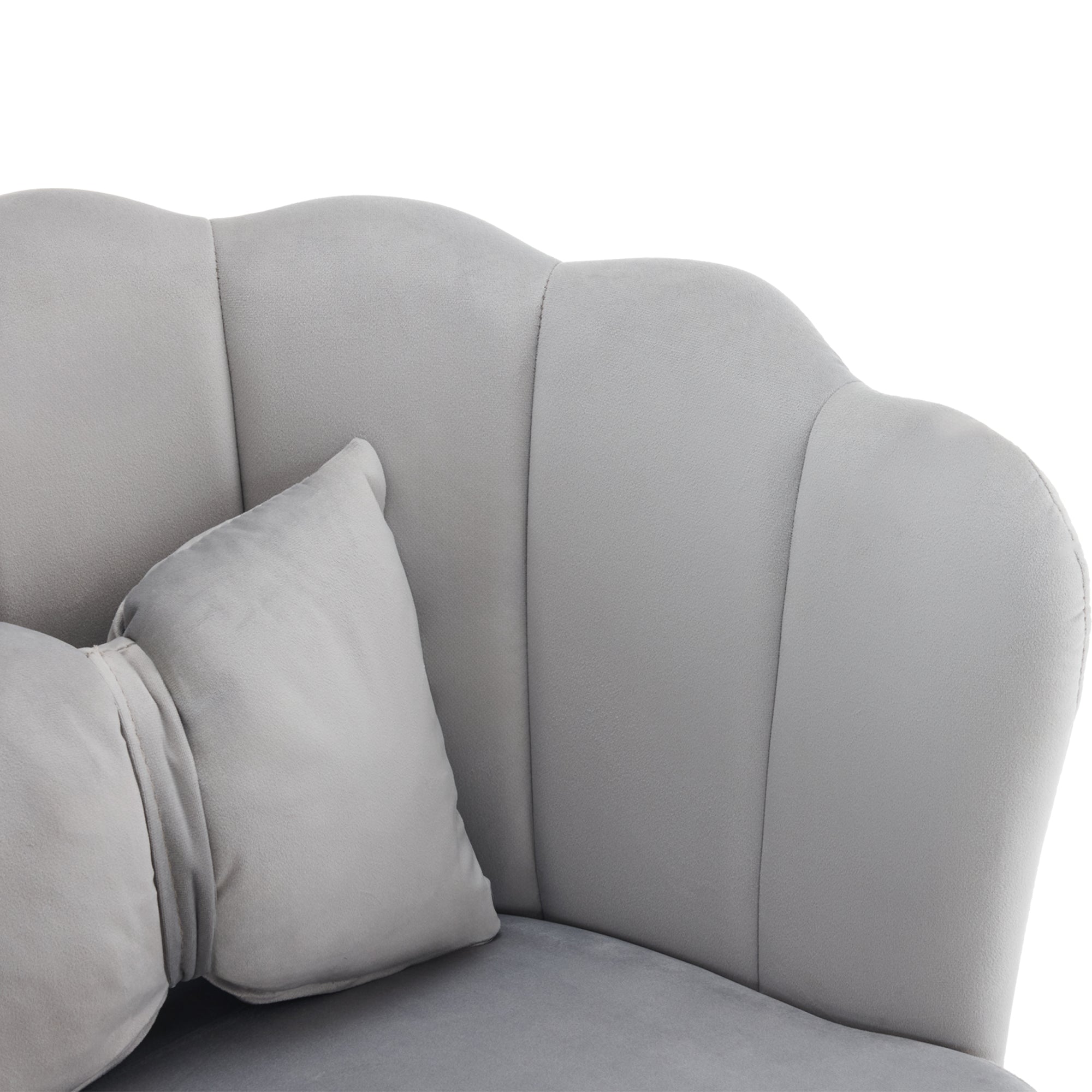 Velvet Chairs, Set of 6 Modern Upholstered with Petal Backs & Butterfly Cushions, Gold-Plated Metal Legs