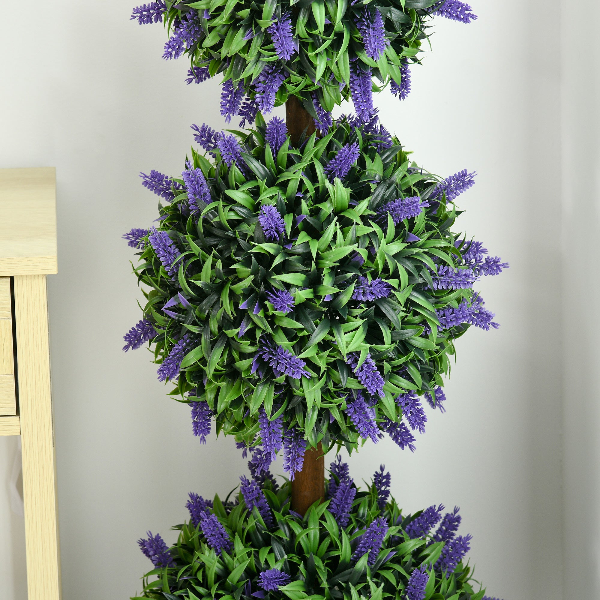 Artificial Lavender Trees, 2-Set, 110 cm, UV-Resistant, Plastic