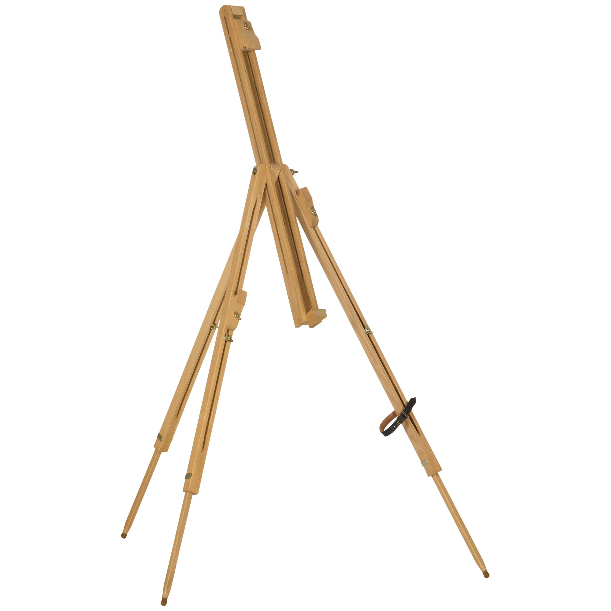 Easel - Foldable Tripod, Height-Adjustable up to 107cm - Beechwood