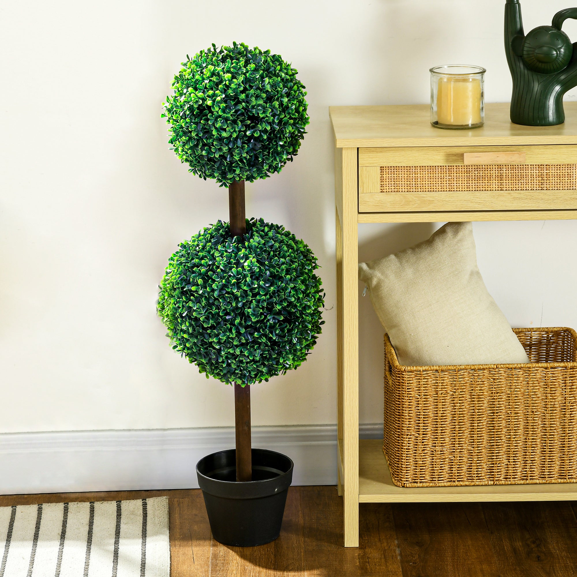 Artificial Plants Boxwood Double Ball 90cm UV-Resistant, Green
