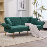 Sofa Bed, Multifunctional Folding with USB & Storage, Metal Legs