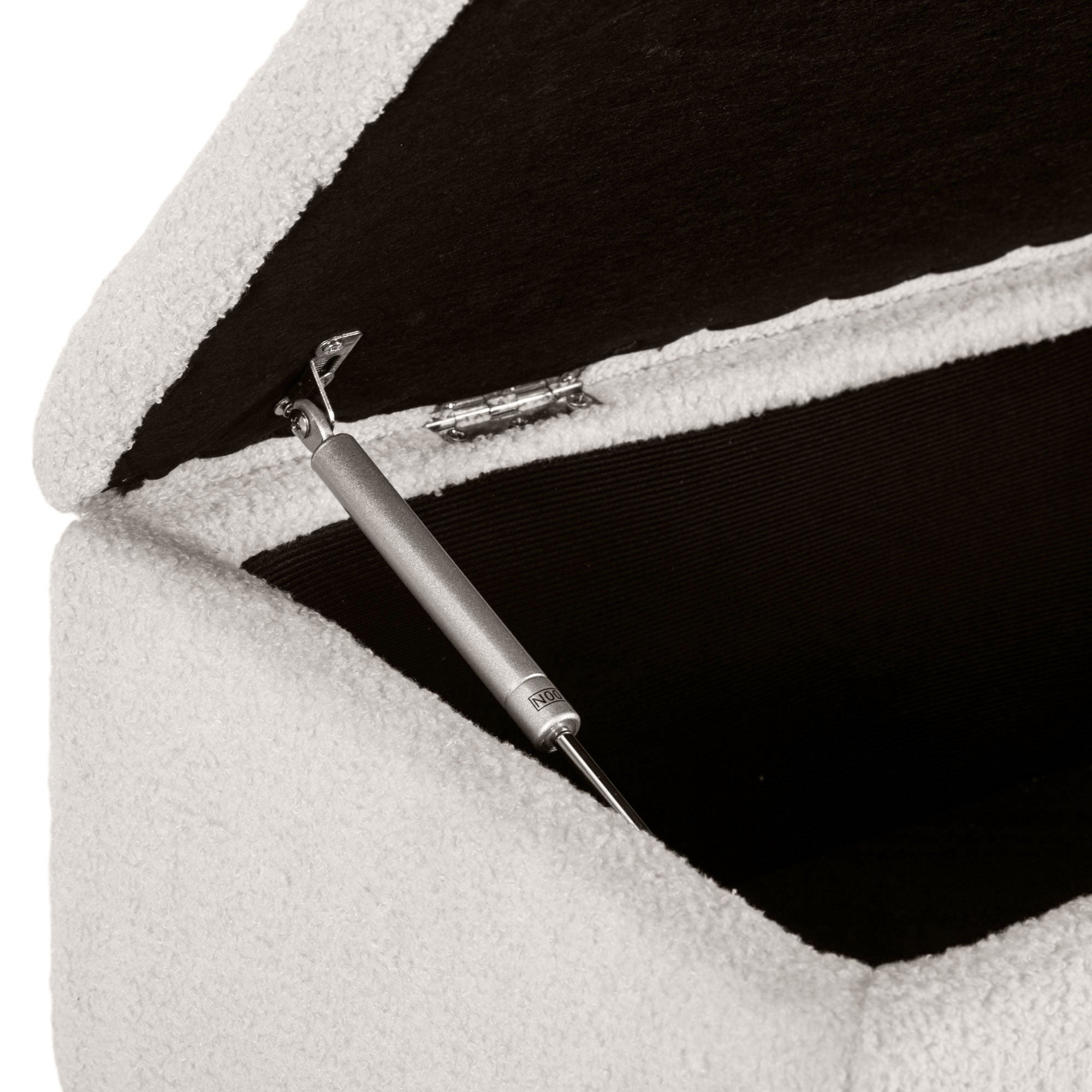 Storage Bench, Upholstered with Hinged Lid, 95x38x45cm, Velvet Look