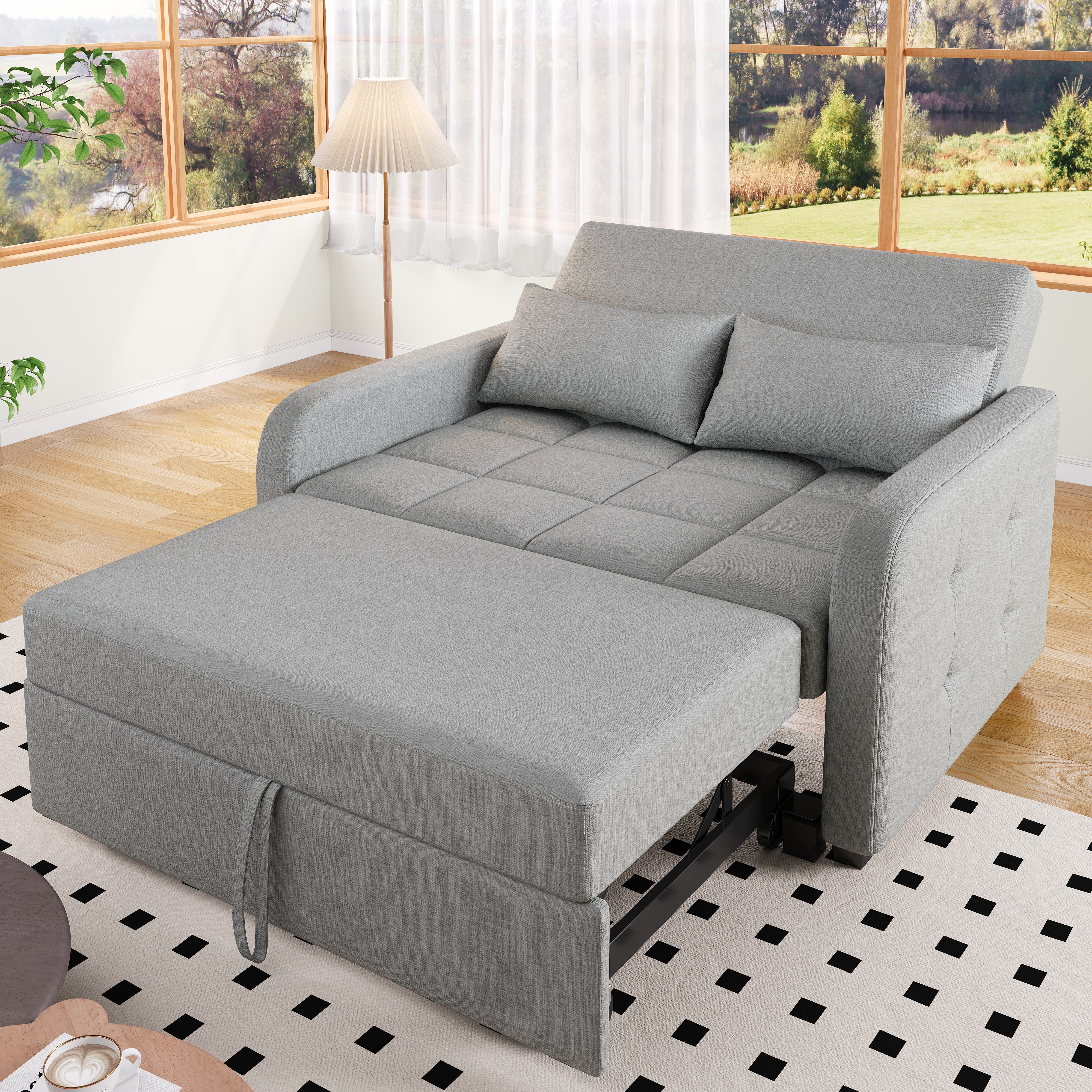 Sofa Bed, Multifunctional Folding Adjustable Backrest 180x127cm